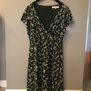 Loft floral wrap dress